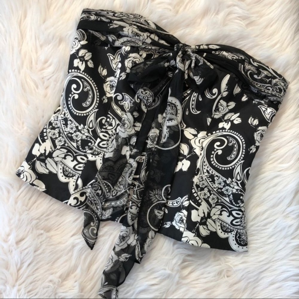 WHBM Bustier Top with Silk Sash w/ Boning SZ.00